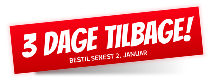 3 dage tilbage