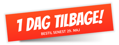 1 dag tilbage