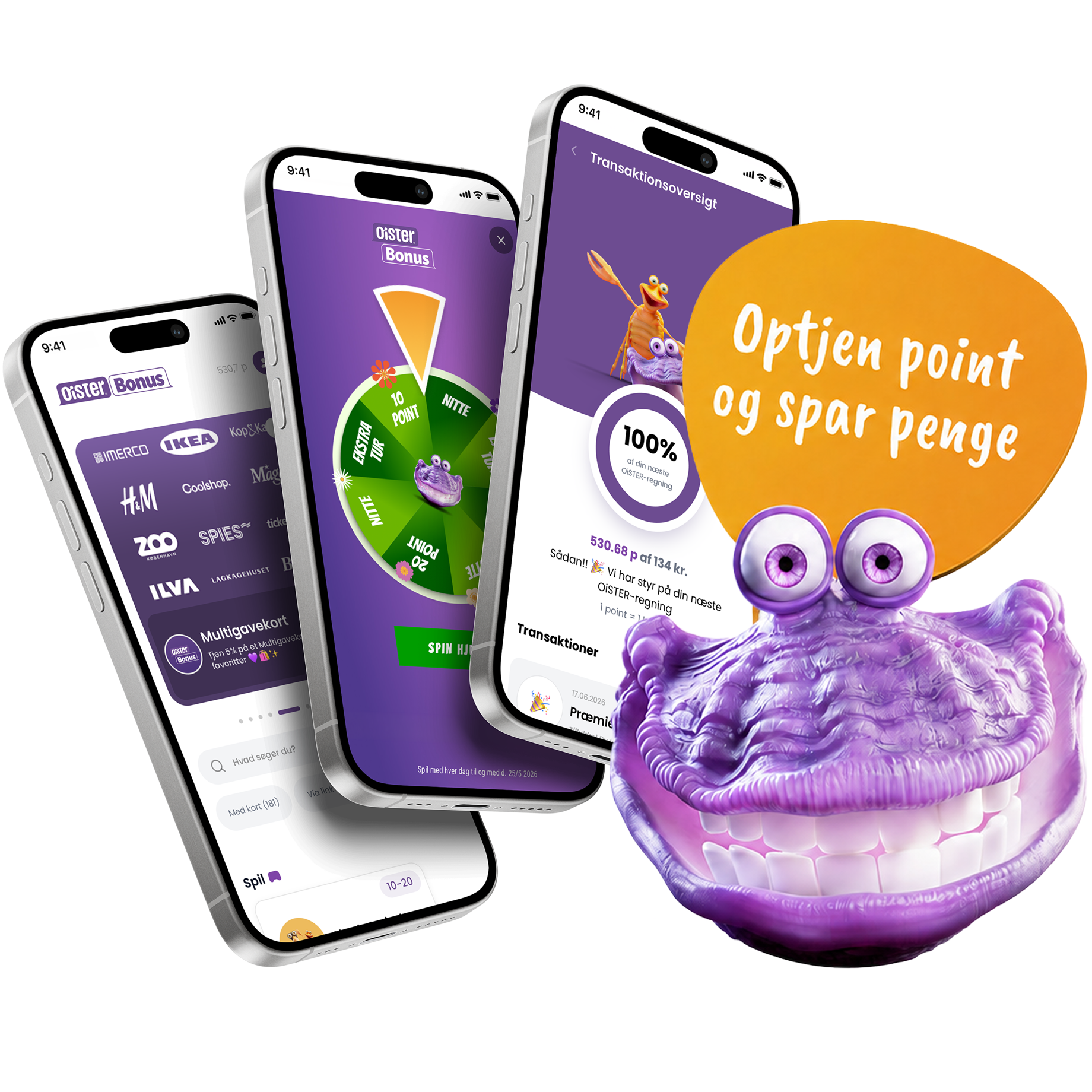 Optjen point og spar penge med OiSTER Bonus